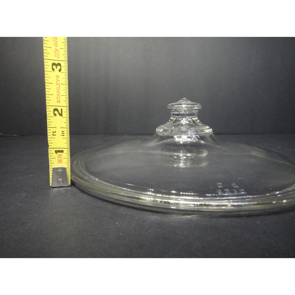 Vintage Corning Ware Pyrex Clear Glass Replacement Lid #623C 8 Inch Round VTG - Picture 5 of 6